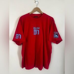 Vintage 90s Y2K Quiksilver Quik 31 Red Single Stitch T Shirt Size XL